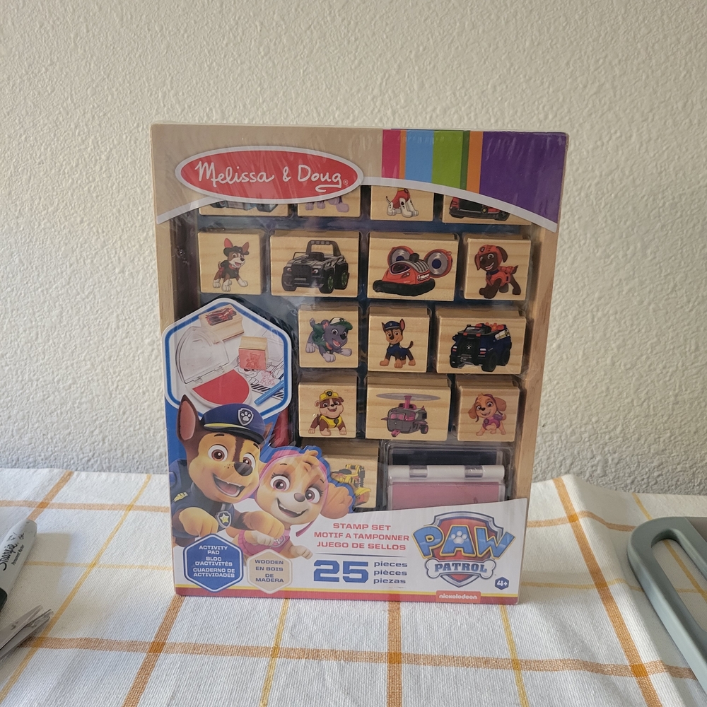 New Melissa & Doug PAW Patrol Stamp Set - Red, Blue, Black - 25 Pieces